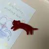 Nuevo Estilo Coreano Gato de Patas Cortas Etiqueta Dorada Gatito Colorido Versátil Pinza Lateral Flequillo de Gato Pinza para el Cabello Gato de Dibujos Animados Pinza Lateral