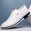 Zapatos de Hombre Otoño Nuevos Casuales Modernos Deportivos Blancos Zapatos de Hombre Piel Suave Transpirables Casuales Zapatos de Piel Zapatos Perezosos de Frijol