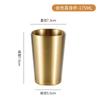 Taza de Cerveza de Acero Inoxidable 304 Coreana Gruesa Dorada para Uso Doméstico Taza de Café Doble Capa Aislada Taza de Agua para Restaurante Comercial