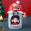 Venta caliente de nuevos productos transfronterizos: Portalápices de casa de Navidad con luz, caja de almacenamiento, regalo para estudiante, portalápices de resina, adorno de almacenamiento de escritorio