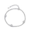 Pulsera de doble capa con incrustaciones de diamantes en plata de ley S925 para mujer, exquisita pulsera de novia, regalo de cumpleaños para novia.
