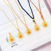 Joyería Oro Arena Estética China Calabaza Colgante Collar Buena Fortuna Mismo Estilo que Tienda de Oro Nuevo Estilo Chino Nicho Fu Lu Cadena Clavícula