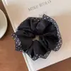 Elástico de Cabelo Scrunchie Floral Fresco Estilo Creme Novo Acessório de Cabelo Floral Doce para Rabo de Cavalo para Mulheres