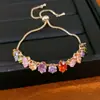 Pulseira oval retrátil folheada a ouro real com zircônia incrustada, toque de luxo leve de nicho de alta qualidade, acessório de mão simples e elegante