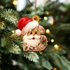 Colgante de Carta de Jengibre de Papá Noel Decoraciones para Árbol de Navidad Adornos Navideños Colgantes de Cartas de Navidad
