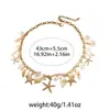 Cadena para Clavícula de Concha de Verano Bohemio para Playa Viaje Costero de Nicho Collar con Colgante de Estrella de Mar Perla Artificial Caracola