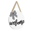 Decoraciones para Puerta Principal Blanca, Letrero de Bienvenida, Artesanías de Madera, Decoraciones de Madera
