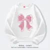 Lindo Lazo Rosa Ropa Dulce para Niña Primavera y Otoño Nuevo Suéter Infantil de Manga Larga Pulóver Ropa de Princesa