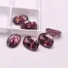 Piedra Suelta de Zircón con Forma de Huevo Rojo, Gema Cabujón Ovalada Ahumada, Anillo de Joyería Marrón, Accesorio de Piedra de Color para Manualidades