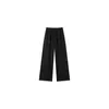 [Original] Calças atualizadas muito bem avaliadas: Calça casual ampla de seda de amoreira e lã com camada de ar drapeada e cintura elástica