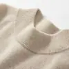 Nova coleção outono e inverno: suéter masculino de cashmere, cor sólida, gola alta discreta, suéter de lã, adequado para uso profissional, tamanhos grandes, pode ser usado como camada base