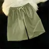 Shorts Lisos de Nuevo Estilo para Hombre Verano 2026, Talla Grande, Versátiles Casuales para Pareja, Color Caramelo Multicolor, Estilo Hong Kong, Holgados, Hasta la Rodilla