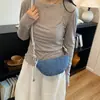 Bolso de Mezclilla Transfronterizo para Mujer, Gran Capacidad, Nuevo Modelo 2026, Versátil de Verano Casual Nicho Hombro Cruzado Bolso Dumpling
