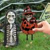 Dc18003 Novo Produto Criativo Abóbora de Halloween Mago Decoração de Jardim em Vaso Cartão de Inserção PVC Inserção no Chão do Pátio Atacado