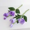 Bestseller transfronterizo: Orquídea espada artificial de 3 cabezas para decoración de bodas y del hogar, producto terminado de flor artificial de alta gama al por mayor