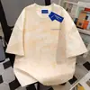 Camiseta de Manga Corta Tie-Dye Moda Perezosa 100% Algodón Puro para Hombres y Mujeres, Verano Casual Holgada Estilo Callejero Cuello Redondo Tops para Parejas
