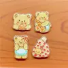Acrílico Pequeño Fresco Dibujos Animados Lindo Parche Oso de Mantequilla Pasador Broche Hebilla para Zapato Material Accesorios de Joyería DIY