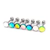 F136 Aleación de Titanio Piercing en la Lengua Stud Espiral Interno para Oreja Stud para Hélice de Oreja Gota de Aceite Degradado Stud para Hélice de Oreja G23 Titanio Joyería para Piercing en el Labio Adorno para la Lengua