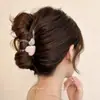 Grampo de Cabelo com Textura de Strass Francês, Versátil para Rabo de Cavalo Alto, Prendedor Shark Doce, Pequeno Grampo de Cabelo de Alta Qualidade para Festa de Estudantes