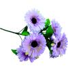 Pantalla fotográfica de Yiwu, simulación de flores, flores de seda, crisantemo plano, 7 flores de gerbera, venta directa de fábrica al por mayor