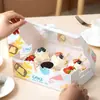 Caixa Personalizada para Cupcake Caixa para Cup Cake Tarteira Caixa com Janela Embalagem para Assar Caixa Transparente Pet Bandeja Inferior Espessada