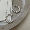 Plata de ley S925 versión coreana del diseño de nicho sentido de ojos de gato aretes degradados estilo coreano joyería básica para orejas venta al por mayor