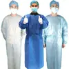 Avental de Isolamento Descartável Não Tecido Impermeável Respirável Espessado Reforçado Selado a Quente Uso Reversível Trabalho Experimental Manga Curta Roupa de Proteção