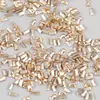 Promoção Imperdível Mini Tira Longa Zircônia Nail Art Strass Super Brilhante Champagne Branco Retangular Base Plana Borda Chanfrada Zircônia Decoração para Unhas