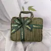 Caja de Ratán Retro Caja de Regalo Caja de Navidad Caja de Ratán Caja de Regalo de Ratán para Boda Bolso de Mano de Ratán Caja de Regalo de Ratán