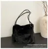 Bolsa Tote de Pelo Sintético Faux Mink, Bolsa de Ombro, Moda Outono/Inverno, Nova Bolsa de Pelúcia de Ombro Único, Tamanho Personalizável