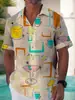 Nueva moda primavera y verano casual estampado de color degradado camisa hawaiana para hombre vacaciones junto al mar comercio fabricantes transfronterizos