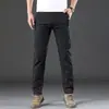 Pantalones Casuales para Hombre 2026 Nuevo Verano Delgados Sueltos Rectos Elásticos de Negocios Simples de Moda Marca Algodón Puro Largos
