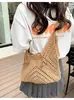 Cross-border 2025 Nova bolsa de palha retrô feminina estilo étnico bolsa tote all-match grande capacidade bolsa de tecido portátil