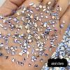 Strass Azul Claro Pequeno Irregular com Verso Plano para Nail Art, Strass de Cristal Decorativos Versáteis para Pontas de Dedos de Fada