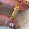 Anillo de Paz de Espiga de Trigo Tejida de Plata de Ley S925 de la Edad Media Anillo de Diseño de Nicho de Lujo Ligero Italiano cepillado