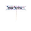 Internet Cartão de Bolo Vermelho Inglês Carta Feliz Aniversário Cruz Bandeira Feliz aniversário Decoração Do Bolo De Cozimento