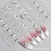 Pegatina para Uñas Red Aurora Butterfly 3D Pegamento Puro Frío Ala Fina Mariposa Uña Calcomanía Joyería DH