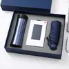 Caja de regalo de lujo con taza térmica, batería externa, paraguas, vaso de agua de cintura delgada, paraguas de cápsula y otros artículos adecuados para regalos de reunión anual