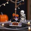 Nuevo colgante de madera creativo para decoración de coche de Halloween, transfronterizo, con dibujos animados, para escritorio, adornos pequeños, accesorios para disfraces.