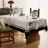 Mantel estilo francés, lavable, impermeable, a prueba de aceite, resistente al calor, tacto de lujo y alta gama, adecuado para uso doméstico, mantel rectangular para mesa de centro