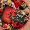 Decoração de Natal de Novo Produto Transfronteiriça Pendurada de Madeira Atmosfera Presente Caixa de Presente Decoração Feriado Lasca de Madeira Decoração Pendurada