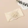 Diadema para Bebé Transfronteriza, Diadema Elástica de Flor para Recién Nacido, Diadema de Girasol Artificial Estéreo para Protección de la Fontanela del Bebé