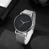 Desejo Novo Explosivo Moda Ultra-fino Relógio de Quartzo Masculino Simples All-match Mesh Band Relógio de Pulso de Estudante