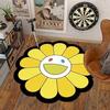 Alfombra Girasol Amazon Tapete de Piso Hogar Marca de Moda Dormitorio Junto a la Cama Antideslizante Alfombra Redonda Tapete para Silla Tapete para Batería