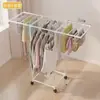 Cabide simples e portátil, cabideiro multifuncional de chão, cabideiro para armazenamento de roupas de quarto doméstico, varanda
