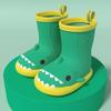 Botas de Lluvia Infantiles de Tiburón Botas de Lluvia para Mujer Niños Bebé Zapatos de Agua Suela Suave Antideslizante Niños y Niñas Pequeños Impermeables de Goma