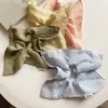 Anel de Cabelo para Intestino Grosso de Senhora Delicada Corda de Cabelo Quadrada Cor Sólida Fresca Corda de Cabelo Flor Quadrada Corda de Cabeça Elástica para Rabo de Cavalo Novo Estilo Flor de Cabeça