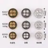 Botones cuadrados con bordes estampados y pedrería en diseño estilo Chanel para abrigos, ropa, gabardinas, suéteres y prendas de punto