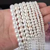 Perlas de Vidrio Color Perla, Perlas de Imitación con Agujero Recto, Pulseras de Perlas Artificiales, Collares, Perlas Sueltas, Materiales para Bisutería, Manualidades