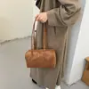 Bolso de almohada retro de gamuza con lunares para mujer, nuevo estilo 2026, versátil bolso de hombro, bolso de mano y bolso para el día a día